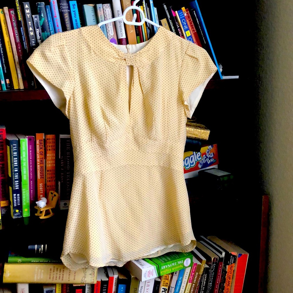 Nanette Lepore Silk Peplum Blouse